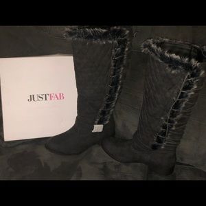 NEW! JustFab Delphine Dark Grey Boots Size 11